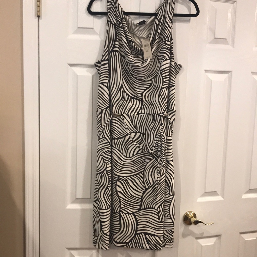 Brown and White dress